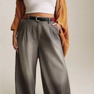 Torrid Gray Wide Leg Jeans Size 18
